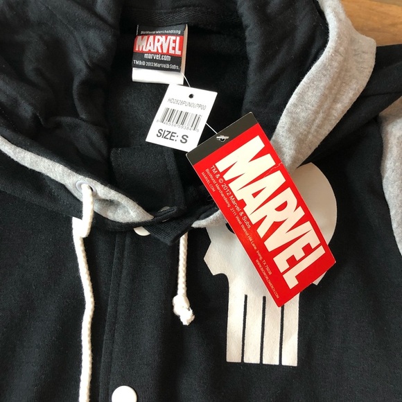 NWT Marvel Punisher Varsity Jacket - Picture 4 of 8
